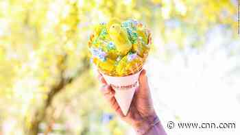 You can get Peeps-flavored ice cream delivered for free on Easter
