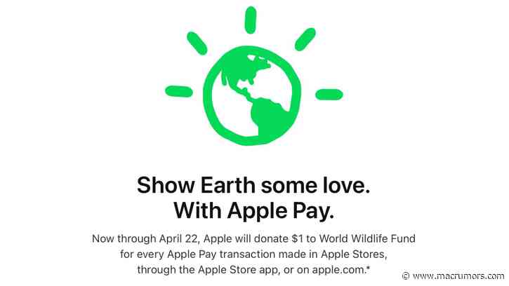 Apple Celebrating Earth Day With $1 Donation for Every Apple Store Purchase Made With Apple Pay