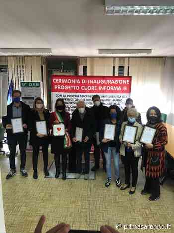 Grazie alla generosità del territorio inaugurato il terzo defibrillatore - Prima Saronno