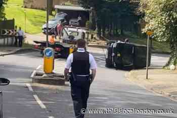 Van overturns on Summer Hill in Chislehurst