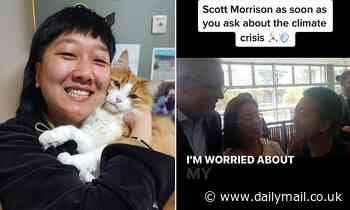 Scott Morrison is confronted by activist Desiree Cai - Daily Mail