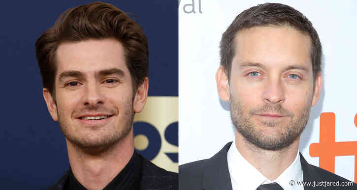 Andrew Garfield & Tobey Maguire Check Out 'Everything Everywhere All At Once' in Theaters