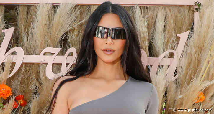 Kim Kardashian Pairs Crop Top with Matching Skirt for Revolve Festival at Coachella 2022