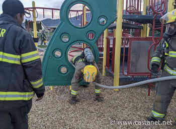 Osoyoos Firefighters put team building to the test with playground training - Penticton News - Castanet.net