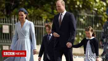 Royal children join parents at Easter service