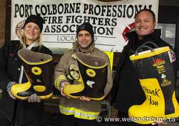 Port Colborne firefighters give poverty the boot - Welland Tribune