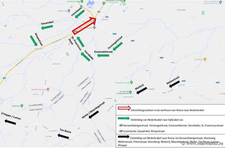 Nieuwe fase in werken Ronsesestraat