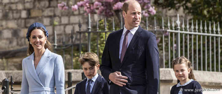 Kate Middleton, Prince William, & Their Kids Attend Easter Services!