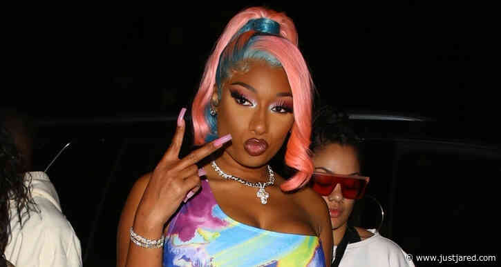Meghan Thee Stallion Sports Colorful Outfit for Night Out at Coachella 2022