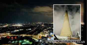 Urban explorer's daredevil 460ft climb captures incredible view of Hull - Hull Live