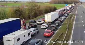 Traffic gridlock on M18 and M62 following lorry and car crash - Hull Live