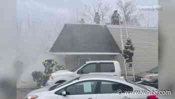 Fire at auto repair shop escalates to hazmat situation