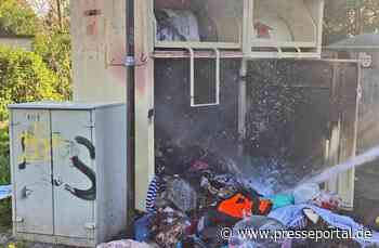 POL-ME: Feuer im Altkleidercontainer - Ratingen - 2204074