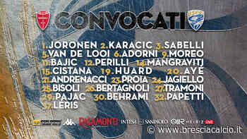 Monza-Brescia: i convocati di Mister Corini - Brescia Calcio