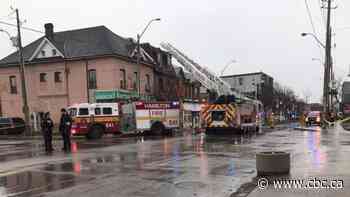 1 sent to hospital after a fire at a Barton Street East apartment building