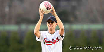 Tom Hanks reunites with Wilson from 'Cast Away' to throw out an unforgettable 1st pitch