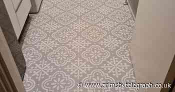 Creative mum transforms kitchen floor using stencil from eBay - Grimsby Live - Grimsby Live