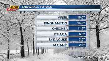 First Alert Weather: Record snowfall for eastern New York, improving weather this week