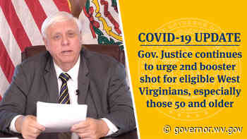 COVID-19 UPDATE: Gov. Justice continues to urge 2nd booster shot for eligible West Virginians, especially those 50 and older - Governor Jim Justice