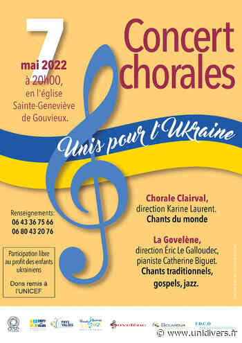 Concert chorales Unis pour l’Ukraine Gouvieux samedi 7 mai 2022 - Unidivers
