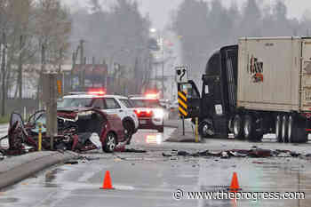One to hospital after tractor-trailer, sedan collide in Surrey – Chilliwack Progress - Chilliwack Progress