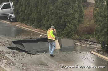 Chilliwack's Promontory Road impassable after water main bursts – Chilliwack Progress - Chilliwack Progress