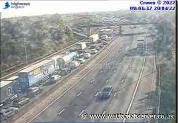 M25 traffic after closure between Hatfield and Enfield