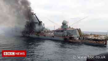 Ukraine war: Dramatic images appear to show sinking Russian warship Moskva