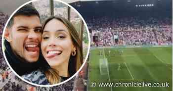 Bruno Guimaraes' girlfriend Ana at St James' Park to see him score before having celebratory meal - Chronicle Live