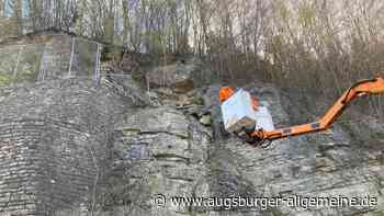 Kletterer sichern Felsen: A8 in Richtung Stuttgart bleibt weiter gesperrt