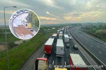 Angry drivers hit out at M25 closure after oil spill