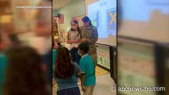 WATCH:  Soldier returns from duty to surprise daughter in classroom