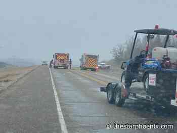 Crews battle fast-moving grass fire south of Saskatoon