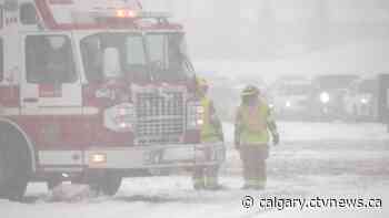 Police close intersection in northwest Calgary after multiple collisions as city hit by spring snowstorm | CTV News - CTV News Calgary