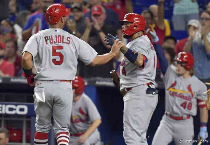 Pujols paces Cardinals, helps Wainwright in win over Marlins - KY3