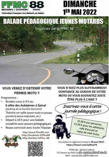 Epinal - Balade pédagogique pour les jeunes motards le 1er mai - Epinal infos - Epinal Infos