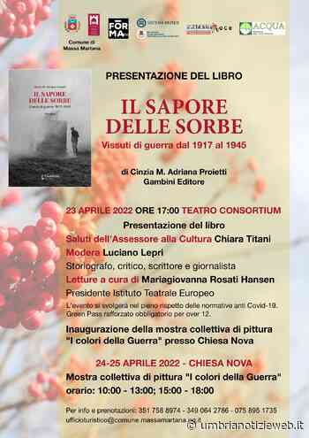 Massa Martana - "Il sapore delle sorbe", Cinzia M. Adriana Proietti presenta il suo romanzo storico di vissuti di guerra 1917-1945 - Umbria Notizie Web