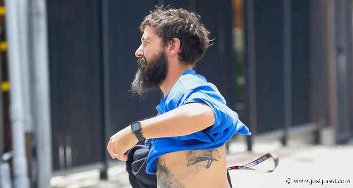Shia LaBeouf Shows Off His Tattoos While Stepping Out for Lunch