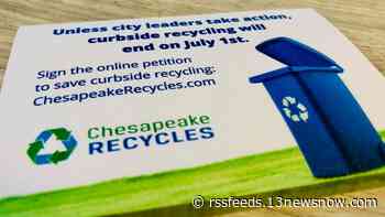 Chesapeake residents create petition to save the city's curbside recycling program