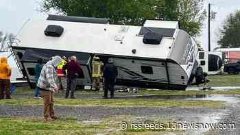 People trapped, rescued after winds blow over campers in Currituck County