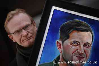 Painting of President Zelensky raises 5000 euro for Irish Red Cross - Ealing Times