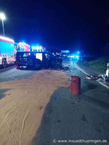 Ein Toter und drei Verletzte - Schwerer Verkehrsunfall auf der A9 bei Schleiz - inSüdthüringen
