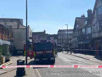 Two storage buildings destroyed after fire in Pinner