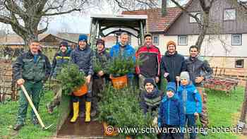 Bei Garrweiler: Elfköpfiges Team pflanzt 150 Douglasien