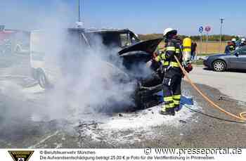 FW-M: Transporter brennt auf Abschlepper (Trudering-Riem)