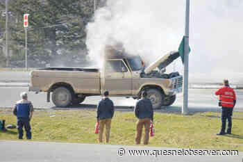 PHOTOS: Truck fire extinguished near Moffat Bridge in Quesnel – Quesnel Cariboo Observer - Quesnel - Cariboo Observer
