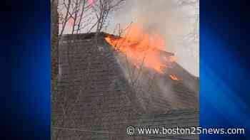Stubborn fire contained in Fall River - Boston 25 News