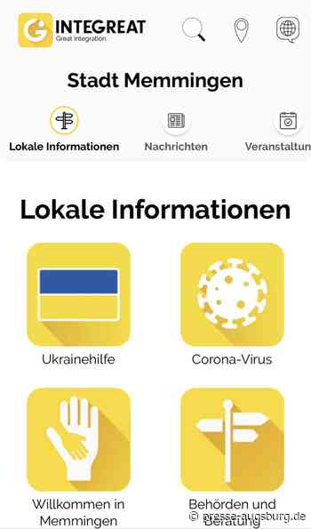 Wohnraumbörse und digitalen Leitfaden für Neuzugezogene - Integreat App für Memmingen online | Presse Augsburg - Presse Augsburg
