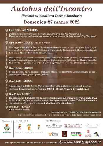MANDURIA - Domenica l'autobus dell'Incontro: percorsi culturali tra Lecce e Manduria - ManduriaOggi