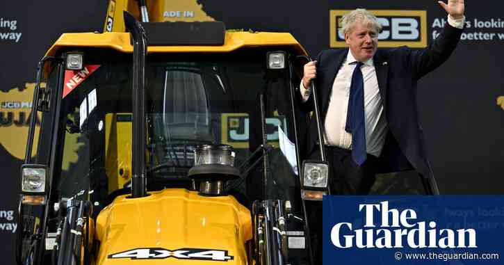 Outcry in India as Boris Johnson visits JCB plant amid demolitions row